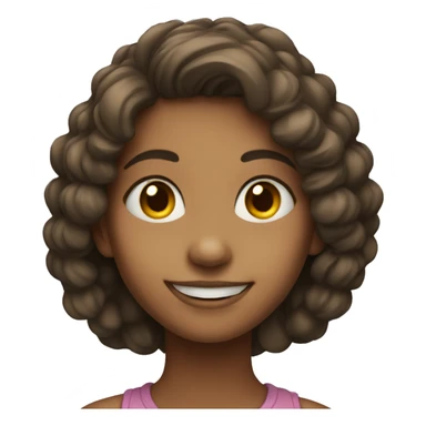 smiling girl in simple portrait sticker