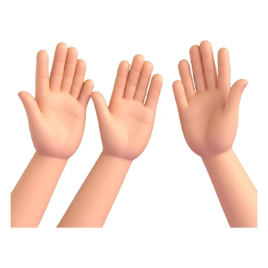 Realistic hands clapping, joyful celebration, focus on hands, motion blur, bright background sticker