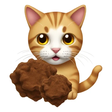 cat and poo sticker