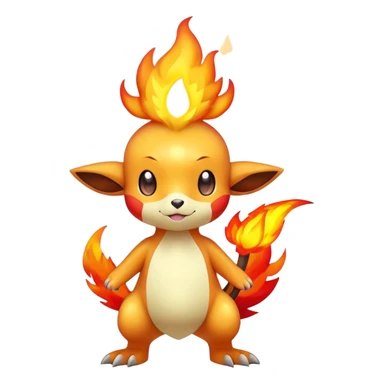 Shiny-Eeveelution-Cute-Fakemon-Fire-Pokémon-fusion full body sticker