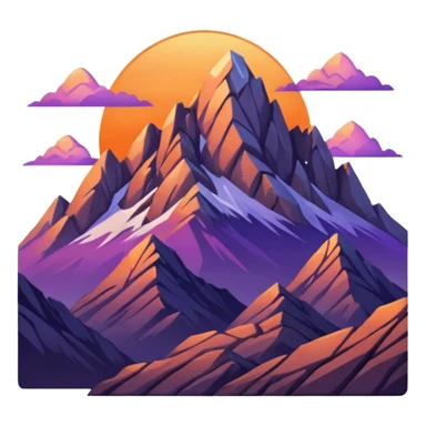 mountain sunrise sticker
