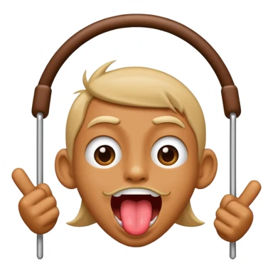 Swinging tounge shaking head  sticker