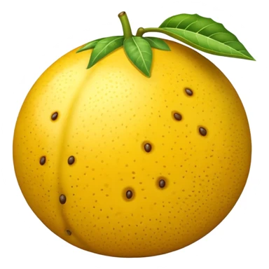 Create a yellow passion fruit emoji sticker