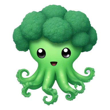 Kawaii broccoli octopus sticker