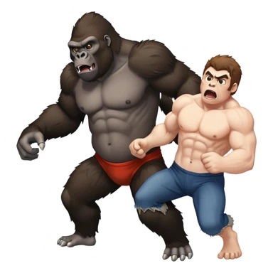 Gorilla killing a man sticker