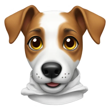 jack russel with sleeve  sticker