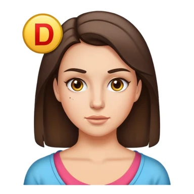 A brunette holding a prize with the word DUMBASS on her forehead  sticker