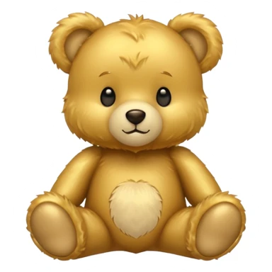 gold tedy bear sticker