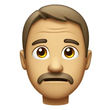 Fake sad smile sticker