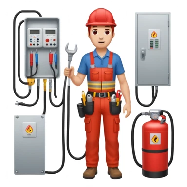 full bady red electrshn filing hot water  sticker