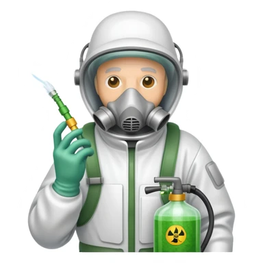 old Bob spraying weed killer  from the toxic avenger sticker