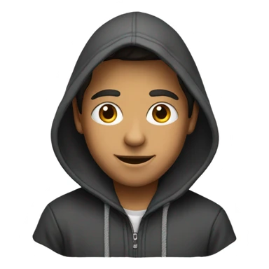 a boy in a hood with a logo saying rtv sticker