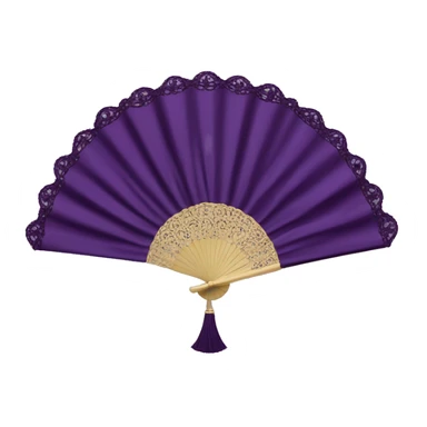 dark purple rococo hand fan sticker
