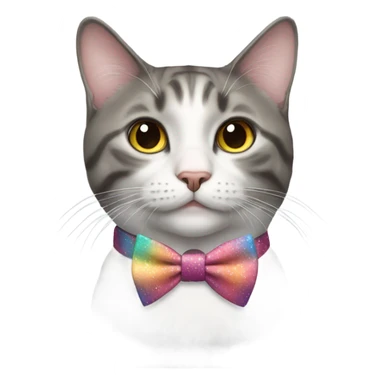 Cat with bow tie sticker