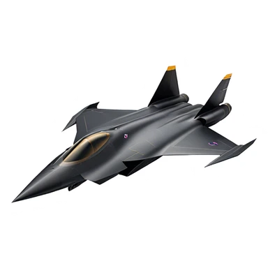 SR-71 Blackbird - Lockheed Martin (Stealth Grey) A sleek, high-speed reconnaissance aircraft with an elongated, needle-like fuselage and a smooth, aerodynamic design. The body is finished in a deep, matte jet-black with subtle panel lines and heat-resistant detailing. Its twin engines are seamlessly integrated into the structure, with sharp, swept-back wings that emphasize speed and stealth. The cockpit canopy is tinted, adding to its mysterious, high-tech aesthetic, while the overall silhouette exudes an aura of unmatched velocity and secrecy. sticker