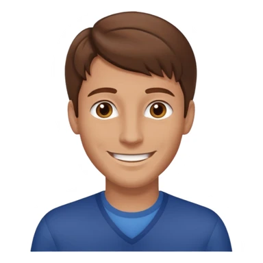 homme brun cheveux long sourire style européen sticker