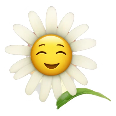 pretty morning sun with daisy flower  sticker