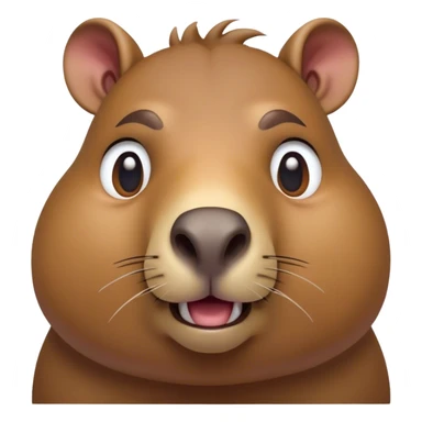Cinematic Comical Capybara Portrait Emoji, Head tilted dramatically with an exaggeratedly shocked expression, featuring a robust, rotund build with wide, comically expressive eyes full of humorous disbelief, Simplified yet hilariously expressive features, highly detailed, glowing with a slightly sassy natural glow, high shine, dramatic yet playful, stylized with an air of quirky charm, soft glowing outline, capturing the essence of a meme-worthy capybara that looks ready to side-eye its way into viral fame! sticker