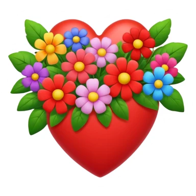 Heart with flowers ￼ sticker