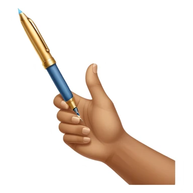 A glowing, slightly transparent hand—representing the future self—emerges from a piece of paper, offering a pen to the present self. The present self’s hand, solid and real, reaches out to take it, symbolizing the moment of choosing action over procrastination, guided by the future self’s wisdom. sticker