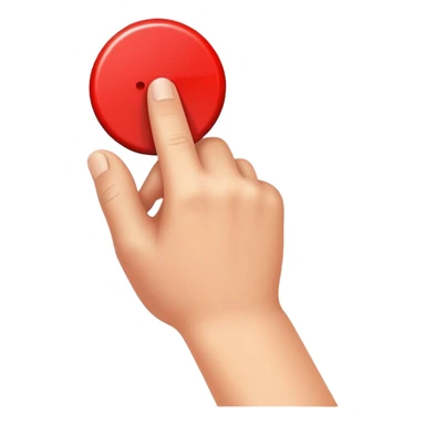 Hand smacking red button  sticker