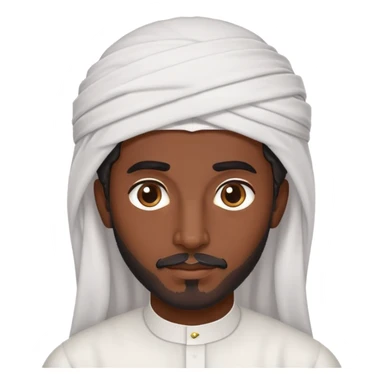 emirati man with comma hair  sticker