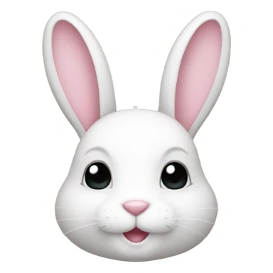 White and pastel pink bunny  sticker