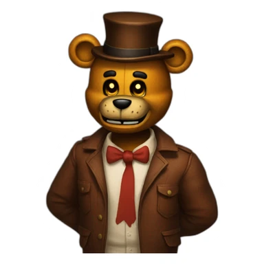 freddy-fazbear in a getho sticker