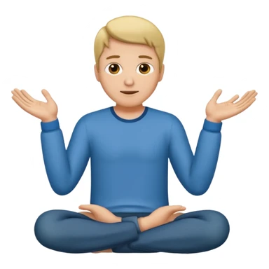 Lap of man empty showing hands towards his lap sticker