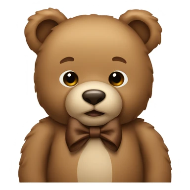 teddy bear with brown bow sticker