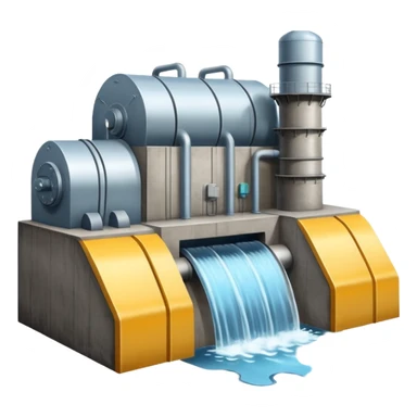 hydroelectric power station sticker