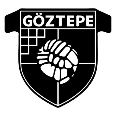 Göztepe, solid black icon, bold and recognizable sticker