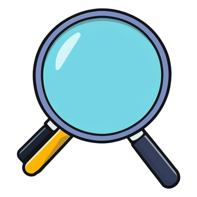 magnifying glass sticker