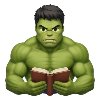 read book with hulk sticker