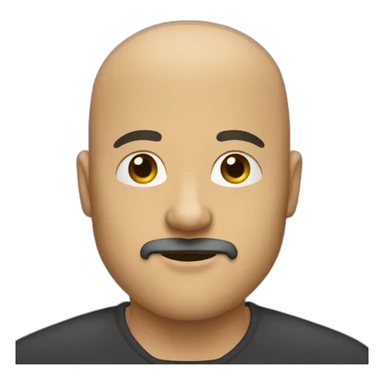 bald man with goatee sticker