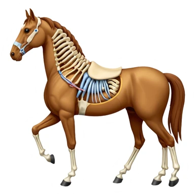 Horse anatomy sticker