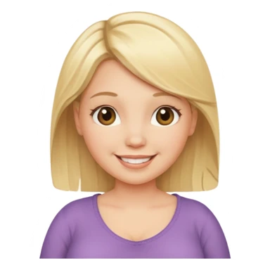 Pregnant woman blonde hair sticker