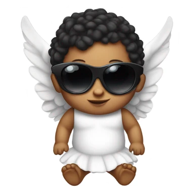 Baby Cupid wearing black sunglasses  sticker