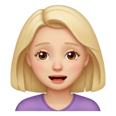 girl with really red face and laugh crying sticker