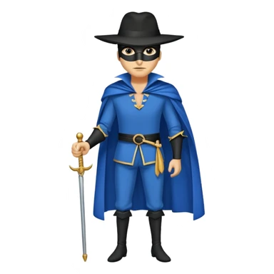 Zorro animal  quítale la máscara y pon en cuerpo completo alto y flaco con ropa azul  sticker