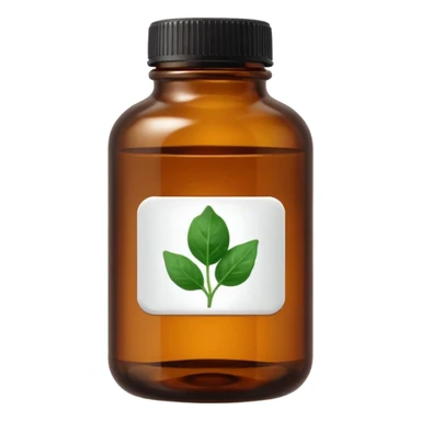 brown glass bottle of supplements with white label, black thin title K2 and small spinach emoji sticker
