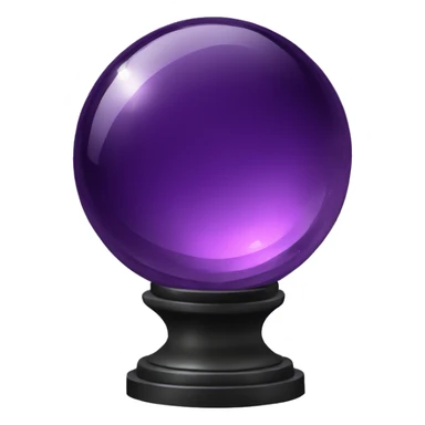 dark purple crystal ball sticker
