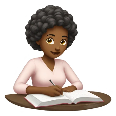 WOMAN WRITING A BOOK sticker