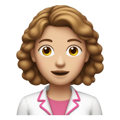 white woman with brown hair and pink pills  sticker