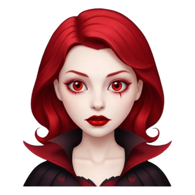 red face women Vampire sticker
