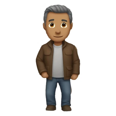 brown gate with a man sticker