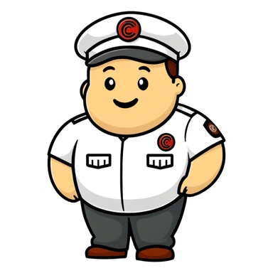 fat chipotle worker cartoon sticker sticker