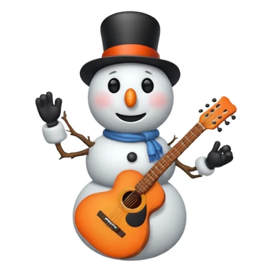 Snowman with Musical Instrument sticker