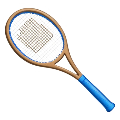 tennis racket with blue strings sticker