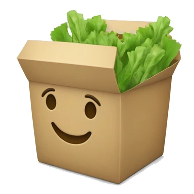 green food takeaway box sticker